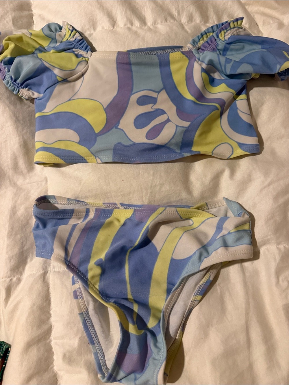 GAP Kids Two-Piece Swimsuit in Pastel Blue, Lavender & Yellow